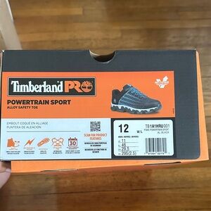 Timberland PRO Powertrain Sport Alloy Toe Shoes - Black and Blue